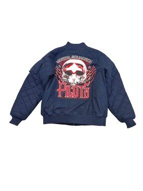 Stall & Dean Men's Bomber Jacket 2XL Vintage Heavyweight Mortal Squadron Pilots